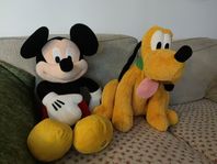 Disney mjukdjur Musse Pigg och Pluto