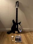 Wii Beatles RockBand gitarr dongle och spel
