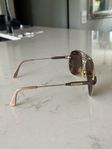 Chloé Aviator Solglasögon med läderdetaljer