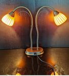 Retrostil-BORDSLAMPA, TEXA design i vit/orange frostat glas 