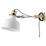 Vägglampa vit/guld (IKEA RANARP)