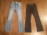 Bootcut stl 140, 2 par jeans & 1 par byxor