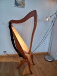 Jättefin 28 strängars handgjord harpa med förstärkare 