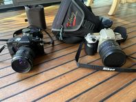 Nikon F60 Analog kamera och Pentax P50 Analog