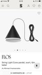 Flos String Lights cone svart 2 styck + fotpedal