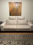 Copenhagen 3-sits soffa i beige sammet