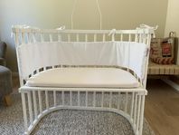 bedside crib baby bay (inkl. tillbehör)