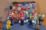 Nya 6 st Super Mario PVC Action Figurer + pennväska