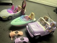 Barbie/ Barbie bil/ Barbie båt/ Barbie Jeep