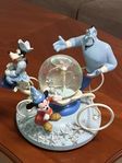 Tinkerbell Mickey Goofy Genie Musical snow Globe 