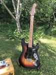 Warmoth Stratocaster med vadderad gigbag