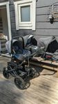 emmaljunga barnvagn set med babyskydd och bas