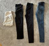 Gravidbyxor/jeans/shorts, 4 par, stl 36/38