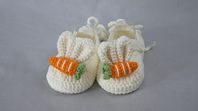 Handmade Cream Baby Shoes: Unisex Knitted Design, Anti-drop