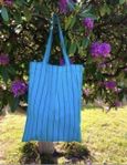 Ny väska i blått bomullstyg!