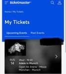 Biljetter Adele 14 augusti München 