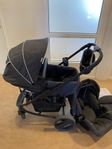 hauk barnvagn och babyskydd