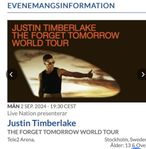 Justin Timberlake Golden Circle Konsertbiljetter