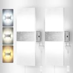 Tvåpack Vägglampa - LED - 3000K - 4000K - 6500K