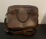 Tiger of Sweden Bosun Grained Leather Briefcase Brown