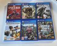 PS5 spel -  SPIDER-MAN & FARCRY PRIMAL + flera spel