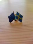 Sverige/EU pin flagga 