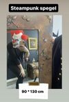 stor spegel i steampunk- stil