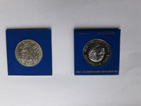 2 st Minnesmynt , 1983, silver 925/1000