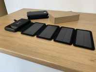 Vikbar solcellsladdare med inbyggt batteri