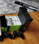 Xbox 360 inkl 13 spel, 2 kontroller och Kinect