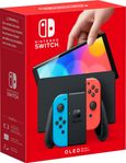 NintendoSwitch OLED gamingkonsol med neon Joy-Con-kontroller