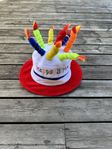 Födelsedagshatt med Ljus. Happy birthday party hat