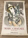 Poster, original, Marc Chagall, Le Cirque Au Clown Jaune