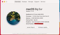 Macbook Air 11 inch Mid 2013