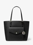 MK Jet set large Leather pocket tote black bag,  helt ny. 