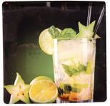 Tavla Decoglass Cocktail med motiv Fresh mojito 20x20cm