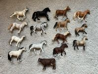 Schleich hästar med massor av tillbehör 