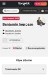 Konsert biljett Benjamin Ingrosso - Better Days Tour