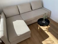 Corner sofa-bed, FRIHETEN Hyllie beige