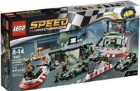 Oöppnad Speed champions Mercedes f1 garage 75883