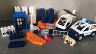 Duplo Lego - set med polisbil och helikopter 