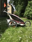 Cykelvagn joggingvagn Thule tvåsits inkl spädbarnsinsats