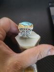 handgjorda silverring / silver ring turkos / Fayrouz