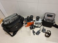 Sony Alpha 57 (kamerpaket), Tamron/Sony objektiv, väskor mm