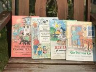 Fyra fint bevarade böcker av Thorbjörn Egner, från 1977-1