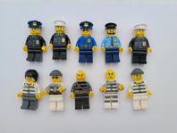LEGO City Poliser och tjuvar minifigurer, legogubbar