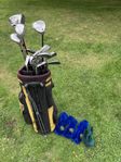 Golfbag med 13 klubbor