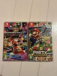 Både Mariokart 8 DELUXE  och Mario Party Superstars 