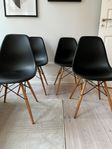 Stolar, Vitra Eames DSW Deep Black (4 st)