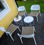 Loungestolar i vit aluminium